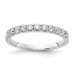 14k White Gold 1/2 carat Lab Grown Diamond VS/SI+ G+ Complete Wedding Band
