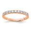 14k Rose Gold 1/2 carat Lab Grown Diamond VS/SI+ G+ Complete Wedding Band