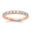 14k Rose Gold 3/4 carat Lab Grown Diamond VS/SI+ G+ Complete Wedding Band, Size 5–9 - Sophia Jewelers