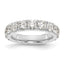 14k White Gold 2 carat Lab Grown Diamond VS/SI+ G+ Complete Wedding Band