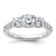 Three-Stone Lab-Grown Diamond Engagement Ring in 14K White Gold (1 1/2 ct. tw.), Size 7 - Sophia Jewelers