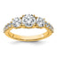 Three-Stone Engagement Ring in 14K Yellow Gold, 6mm (2 ct. tw., VS/SI+ G+), Size 7 - Sophia Jewelers