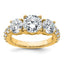 Three-Stone Lab-Grown Diamond Engagement Ring in 14K Yellow Gold, 7mm (4 ct. tw., VS/SI+ G+), Size 7 - Sophia Jewelers