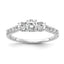 Three-Stone Engagement Ring in 14K White Gold (3/4 ct. tw.), Size 8 - Sophia Jewelers