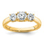 Certified Three-Stone Lab-Grown Diamond Engagement Ring in 14K Yellow Gold, 2.3mm (1 ct. tw., VS/SI+ G+), Size 7 - Sophia Jewelers