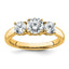 Three-Stone Lab-Grown Diamond Engagement Ring in 14K Yellow Gold (1.49 ct. tw., VS+ F+), Size 7 - Sophia Jewelers
