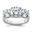 Three Stone Lab-Grown Diamond Engagement Ring in 14K White Gold (4 ct. tw.), Size 7 - Sophia Jewelers