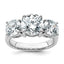 Three-Stone Lab-Grown Diamond Engagement Ring in 14K White Gold (5 ct. tw.), Size 7 - Sophia Jewelers