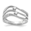 14k White Gold 1/3 carat Lab Grown Diamond VS/SI+ G+ Complete Fashion Ring