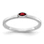 14k White Gold Bezel-set Marquise Garnet Ring