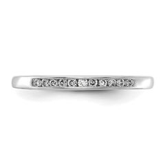 14k White Gold 1/10 carat Lab Grown Diamond VS/SI+ G+ Complete Channel Set Band