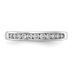 14k White Gold 1/3 carat Lab Grown Diamond VS/SI+ G+ Complete Channel Set Band