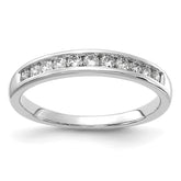 14k White Gold 1/3 carat Lab Grown Diamond VS/SI+ G+ Complete Channel Set Band
