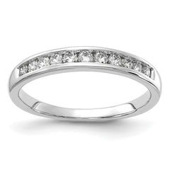 14k White Gold 1/3 carat Lab Grown Diamond VS/SI+ G+ Complete Channel Set Band