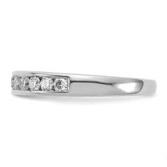 14k White Gold 1/2 carat Lab Grown Diamond VS/SI+ G+ Complete Channel Set Band