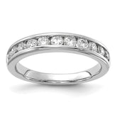 14k White Gold 3/4 carat Lab Grown Diamond VS/SI+ G+ Complete Channel Set Band