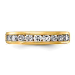 14k 1 carat Lab Grown Diamond VS/SI+ G+ Complete Channel Set Band