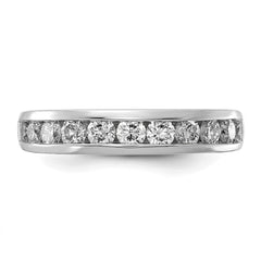 14k White Gold 1 carat Lab Grown Diamond VS/SI+ G+ Complete Channel Set Band
