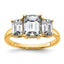 Emerald-Cut Three Stone Engagement Ring in 14K Yellow Gold (1 1/2 ct. tw.), Size 7 - Sophia Jewelers