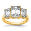 Emerald-Cut Lab-Grown Diamond Engagement Ring in 14K Yellow Gold (2 1/2 ct. tw.), Size 7 - Sophia Jewelers
