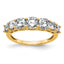 14k 1 5/8 carat Lab Grown Diamond VS+ F+ Cushion Complete Seven Stone Band