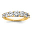 14k 2 3/8 carat Lab Grown Diamond VS+ F+ Cushion Complete Seven Stone Band