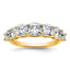 14k 3 1/3 carat Lab Grown Diamond VS+ F+ Cushion Complete Seven Stone Band
