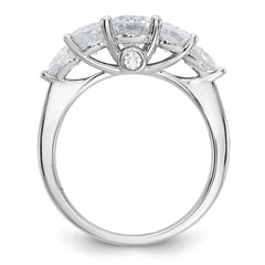 14k White Gold 2 1/6 carat Lab Grown Diamond VS+ F+ Complete Five Stone Band