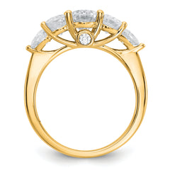 14k 2 1/6 carat Lab Grown Diamond VS+ F+ Complete Five Stone Band