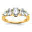 14k 2 1/6 carat Lab Grown Diamond VS+ F+ Complete Five Stone Band