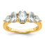 Lab-Grown Diamond Five-Stone Wedding Band in 14K Yellow Gold (2 1/6 ct. tw.), Size 7 - Sophia Jewelers