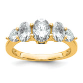 14k 2 1/6 carat Lab Grown Diamond VS+ F+ Complete Five Stone Band