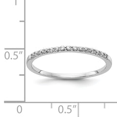14k White Gold Diamond Band
