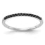 10K White Gold Black Diamond Band