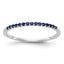 10K White Gold Blue Sapphire Band