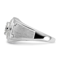 14k White Gold 1/2 carat Lab Grown Diamond VS/SI+ G+ Complete Men's Ring