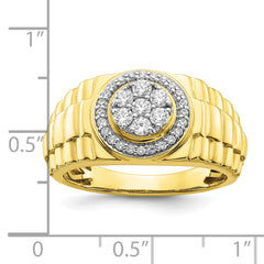 10k 1/2 carat Lab Grown Diamond VS/SI+ G+ Complete Men's Ring