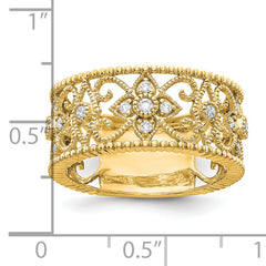 14k 1/4 carat Lab Grown Diamond VS/SI+ G+ Complete Fashion Band