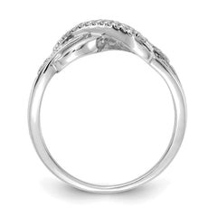14k White Gold Diamond Infinity Symbol Ring