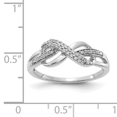 14k White Gold Diamond Infinity Symbol Ring