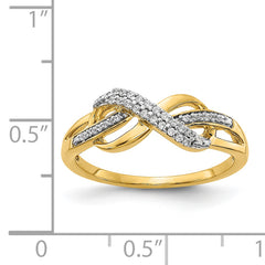 14k Diamond Infinity Symbol Ring