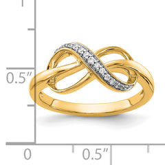 10K Diamond Infinity Ring