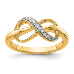 10K Diamond Infinity Ring
