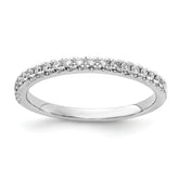 14k White Gold 1/5 carat Lab Grown Diamond VS/SI+ G+ Complete Wedding Band