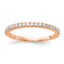 14k Rose Gold 1/4 carat Lab Grown Diamond VS/SI+ G+ Complete Wedding Band