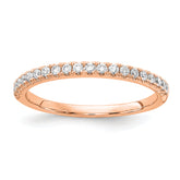 14k Rose Gold 1/4 carat Lab Grown Diamond VS/SI+ G+ Complete Wedding Band