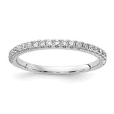 14k White Gold 1/4 carat Lab Grown Diamond VS/SI+ G+ Complete Wedding Band