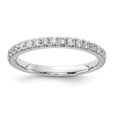 14k White Gold 1/3 carat Lab Grown Diamond VS/SI+ G+ Complete Wedding Band