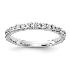 14k White Gold 1/3 carat Lab Grown Diamond VS/SI+ G+ Complete Wedding Band