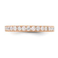 14k Rose Gold 1/2 carat Lab Grown Diamond VS/SI+ G+ Complete Wedding Band